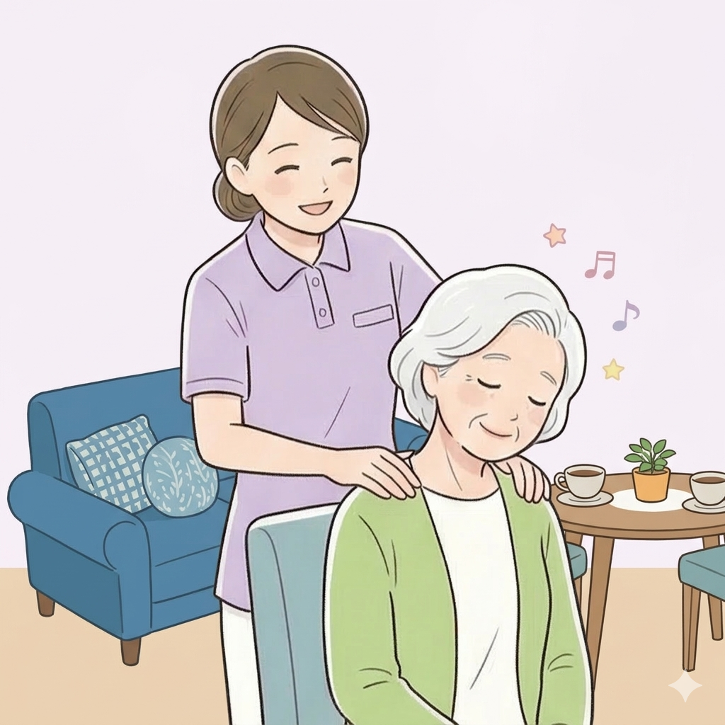 優しい施術のイラスト